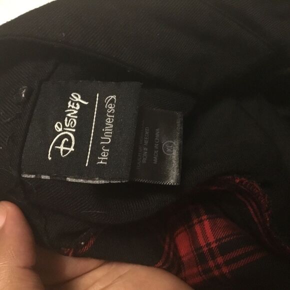 Black and Red Plaid Pleated Disney Cruella Mini Skirt with Zipper Accents Xl - Picture 10 of 11